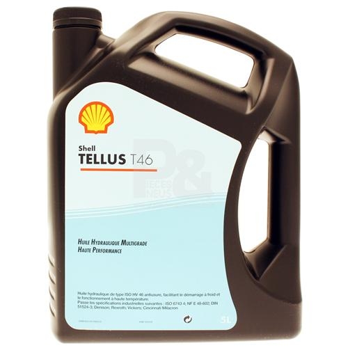 Bidon 5 litres d'huile hydraulique Tellus T46 Shel
